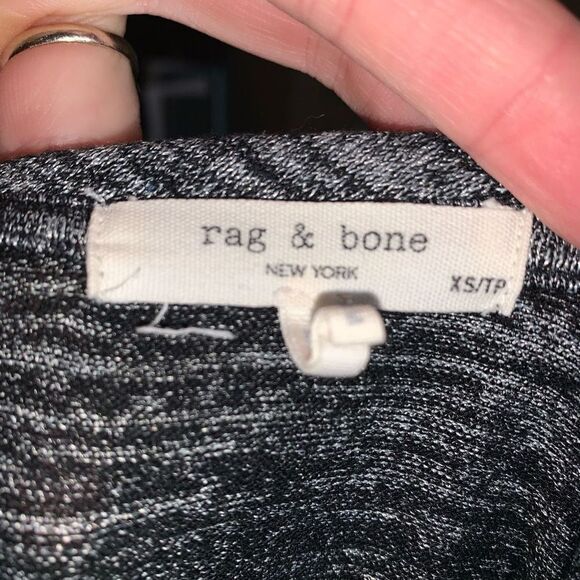 Rag and Bone XS black heathered The Knit long sleeve tee - Picture 4 of 4